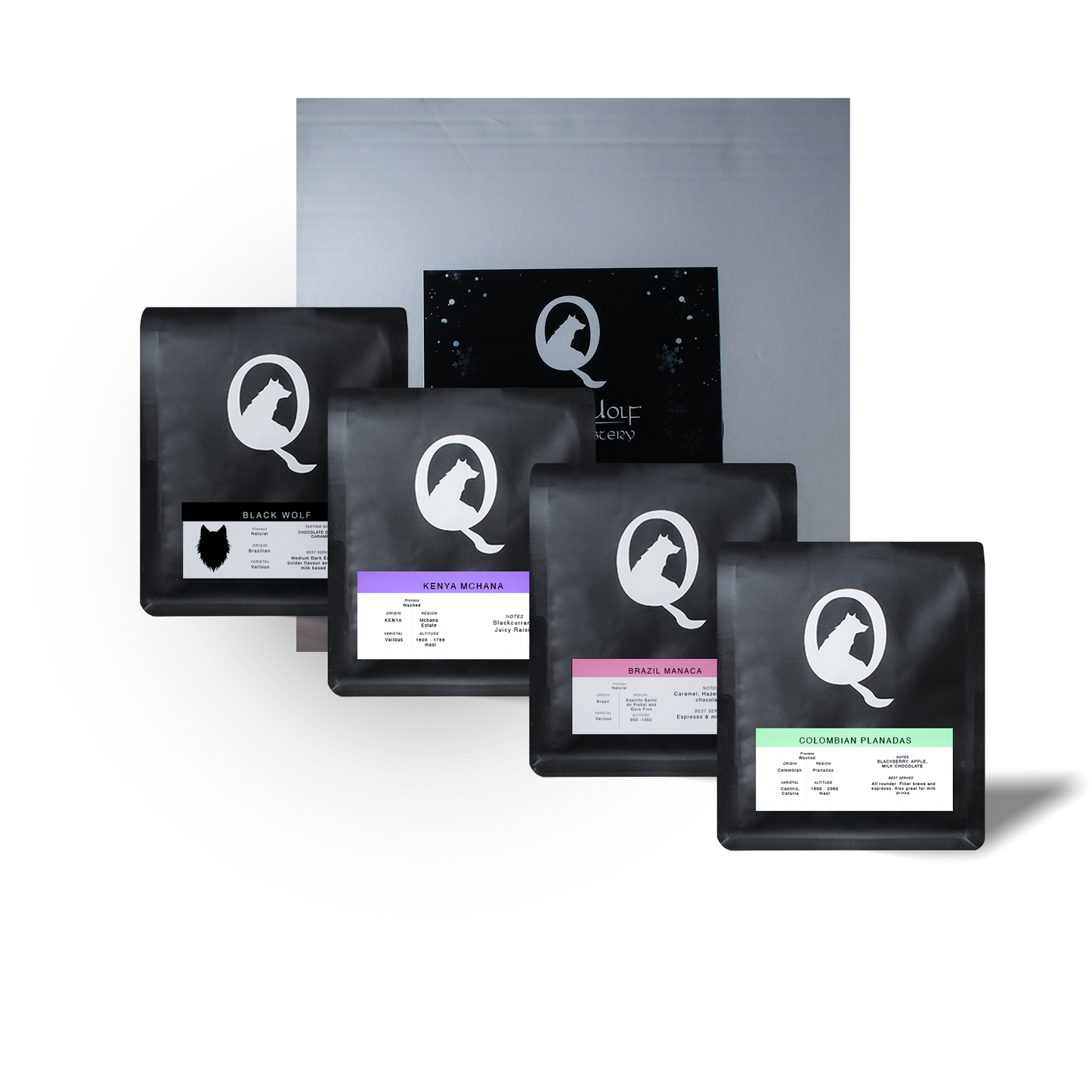 Quiet Wolf Assorted Boxset 4 x 250g Assorted